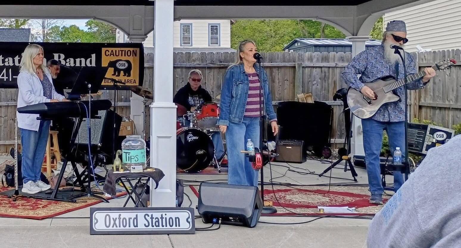 Oxford Station Band performing live outdoors